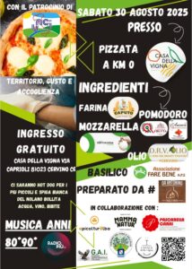 locandina-evento-1-214x300 Territorio, gusto e accoglienza: sabato 30 agosto a Casa della Vigna la “Pizzata a Km 0” con ingresso gratuito