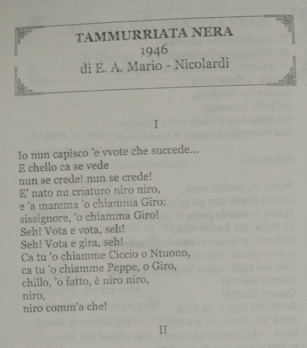 tammurriata nera
